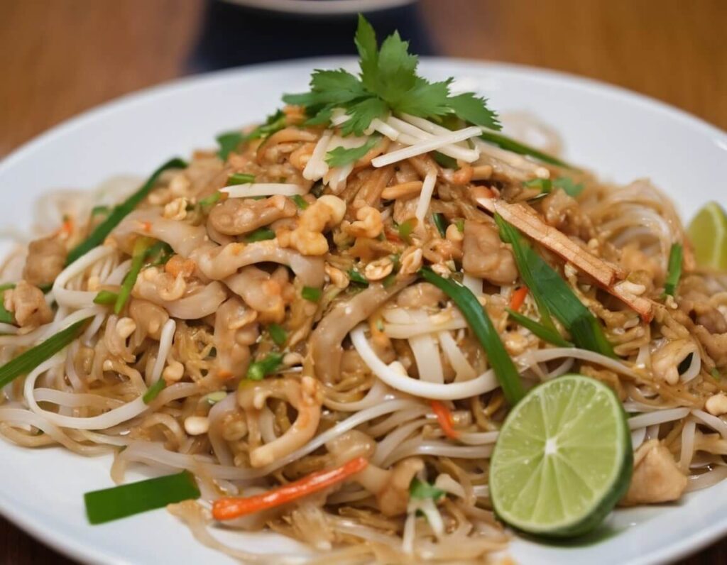 Thai dish Pad Thai. Kyhnya Tajlanda Pasazir - Бангкок, столица Таиланда. Все о путешествиях.